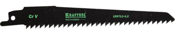 159711-4,2 Полотно KRAFTOOL "INDUSTRIE QUALITAT", S644D, для эл/ножовки, Cr-V, по дереву, шаг 4,2мм, 130мм