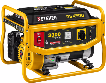 GS-4500 бензиновый генератор, 3300 Вт, STEHER