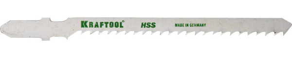159558-3 Полотна KRAFTOOL для эл/лобзика, HSS, по мягкому металлу, фигурный рез, EU-хвост., шаг 3мм, 75мм, 2шт