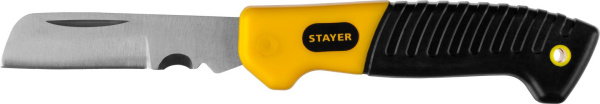 45408 SK-R нож монтерский, складной, прямое лезвие, STAYER Professional