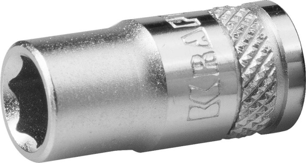 27815-07_z01 Торцовая головка KRAFTOOL "INDUSTRIE QUALITAT", Cr-V, FLANK, хромосатинированная, 1/4", 7 мм