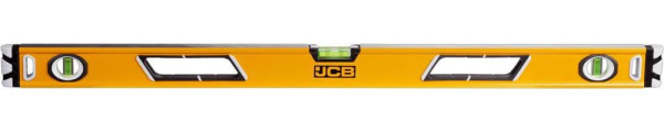 JBL004 Уровень JCB коробчатый, магнитный, 2 фрезерованные базовые поверхности, 3 ампулы, крашенный, с ручками, 0,5мм/м, 90см
