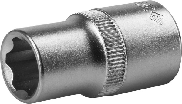 27725-13_z02 Торцовая головка ЗУБР "МАСТЕР" (1/2"), Cr-V, SUPER LOCK, хроматированное покрытие, 13 мм