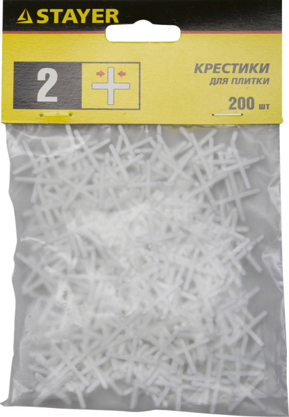3380-2 Крестики для кафеля, 2мм, STAYER, 200шт