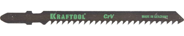 159531-3 Полотна KRAFTOOL, T111C, для эл/лобзика, Cr-V, по дереву, ДВП, ДСП, грубый рез, EU-хвост., шаг 3мм, 75мм, 2шт