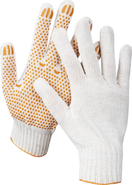 11404-XL Перчатки STAYER "МASTER" трикотажные, 7 класс, х/б, с защитой от скольжения, L-XL