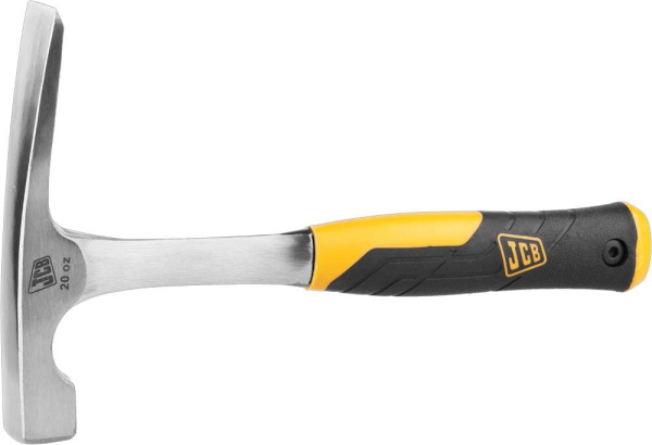 JHM005 Молоток каменщика JCB цельнокованый, двухкомпонентная виброгасящая рукоятка, 550г